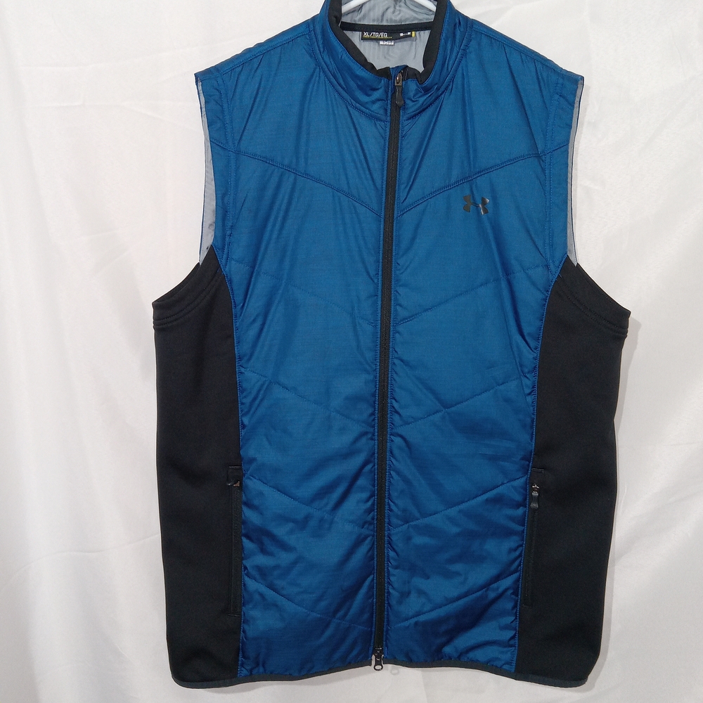 Under Armour Storm Vest Men XL Blue Cold Gear Infrared Prima Loft Puffer Jacket